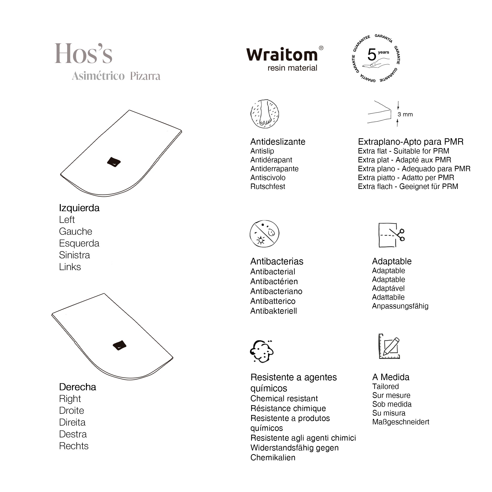 Hos's asimétrico Pizarra Blanco - Imagen 7