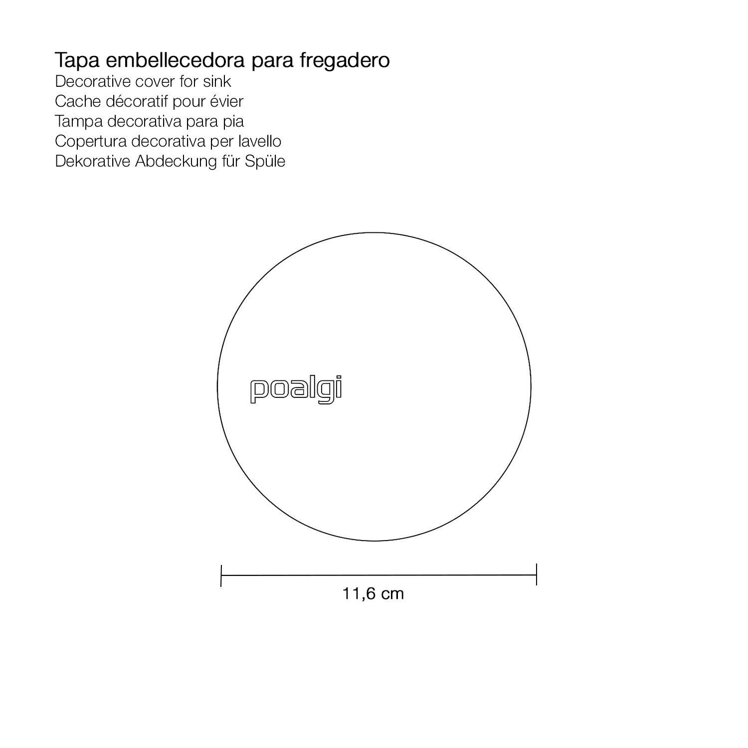 Tapa de desagüe para fregadero negra - Imagen 3
