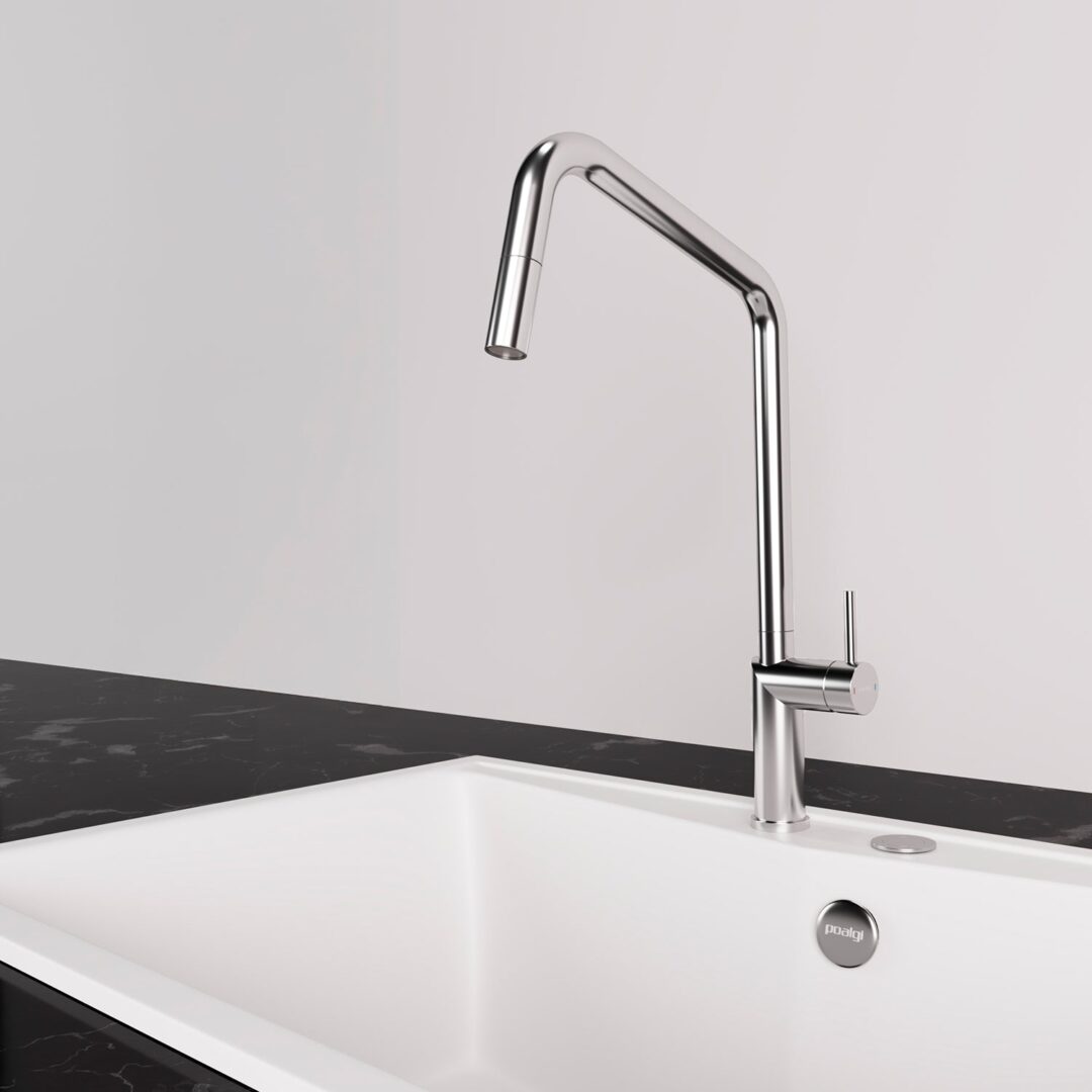 Grifo Cocina con ducha extraíble Cromo POALGI