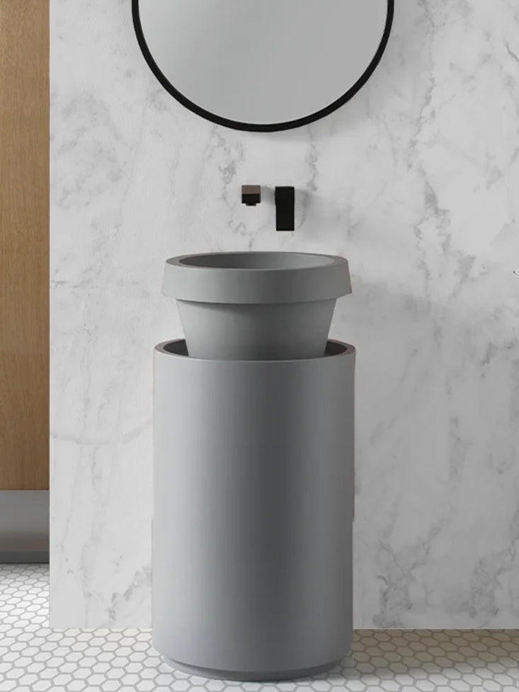 Panela media con mueble cilíndrico Concret