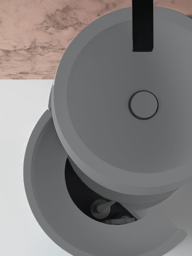 Panela media con mueble cilíndrico Concret - Imagen 2