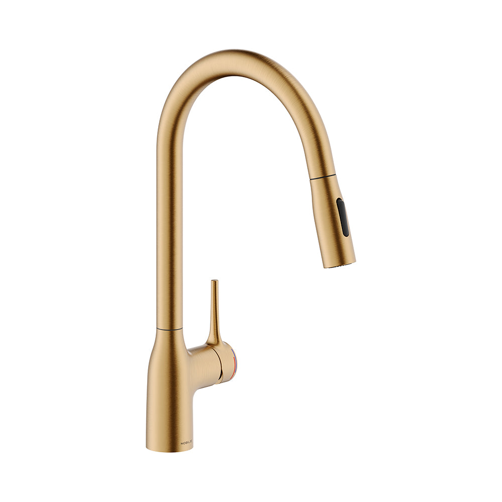Grifo Cocina con ducha extraíble Oro NOBILI